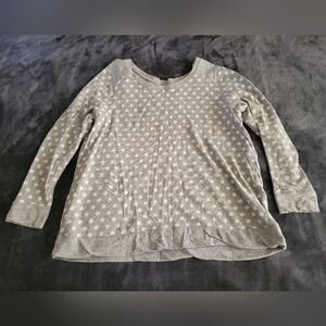 Lane Bryant Grey Polka Dot Sweater
